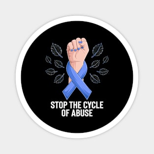 Child Abuse Prevention Awareness Month Blue Ribbon gift idea Magnet